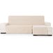 ECOMMERC3 Bankhoes voor chaise longue, normale maat rechts, eenvoudig aan te brengen met elastische elastieken, effen, compatibel met chaise longue-banken, links of rechts