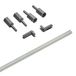 SOTECH Synchronisatiestang voor JUNKER SLIM ladesysteem met push-to-open-functie (lengte 1200 mm, op lengte in te korten, wit/grijs, voor ladehoogte 84 mm)