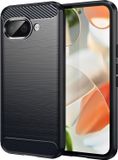 Techsuit Hoesje geschikt voor Google Pixel 9a - Carbon Silicone Back Cover - Zwart