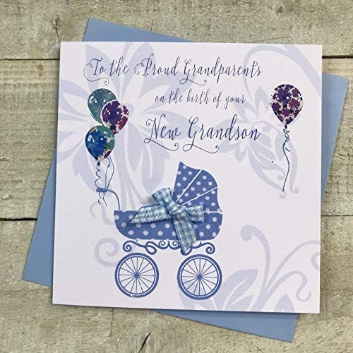 Handmade Baby Card - Congratulations New Grandson