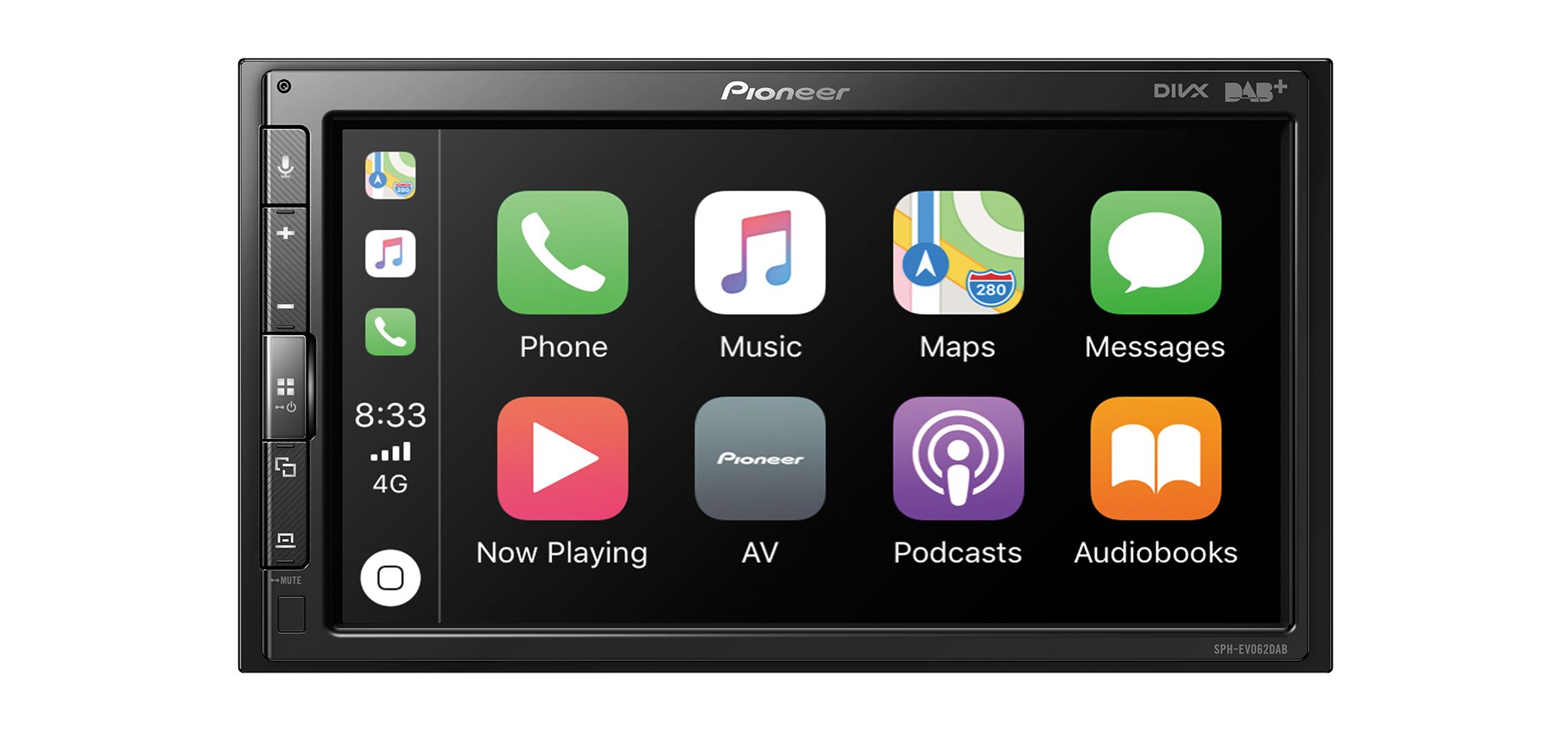 Pioneer SPH-EVO62DAB-UNI Autoradio - Dubbel DIN - Bluetooth - DAB+ - Zwart