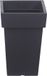 Prosperplast Kunststof plantenpot/bloempot Square - 19 x 29 cm - antraciet grijs - kunststof - 7 liter
