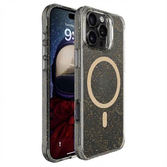 imoshion Glitter Backcover geschikt voor MagSafe 2.0 - Goud - Apple iPhone 16 Pro Max