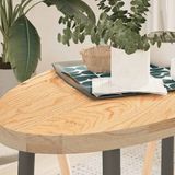 vidaXL - Tafelblad - 100x50x4 cm - ovaal - massief - eikenhout