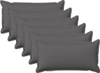 vidaXL - Taie d'oreiller - 6 pièces - Gris clair - 40 x 80 cm