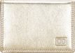 DOUBLE D Beagles FH-serie Portemonnee Dames - Wallet voor 1 t/m 4 pasjes - Portefeuille van 100% Leder - Goud