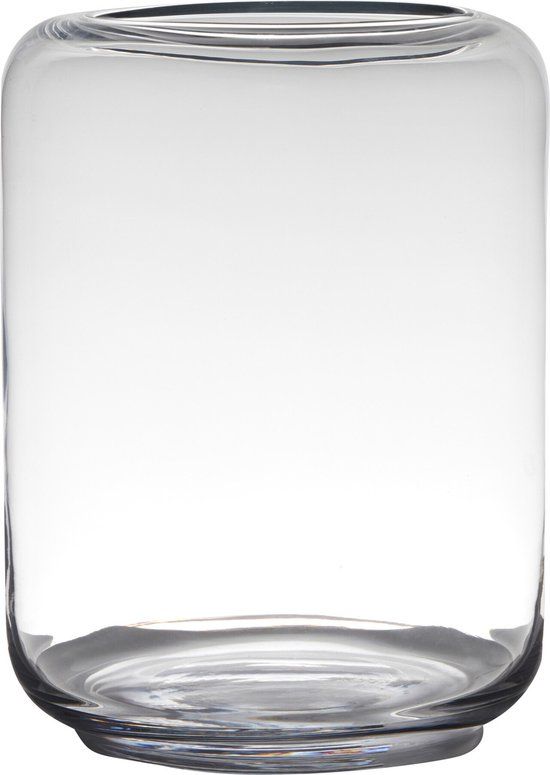 Merkloos Glass Vase - Large - 4 Liter - 23 x 30 cm - Cylinder - Transparent - 2 Pieces