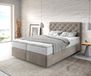 DELIFE Boxspringbed Dream-Great Microfibre Beige 140x200 cm met TFK Matelas en Visco Topper