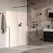 Brauer Void - Inloopdouche - Helder Glas - 110 x 200 cm - incl. Glascoating - Mat Zwart