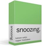 Snoozing Katoen-satijn Topper Hoeslaken - 150x200 cm - Rood