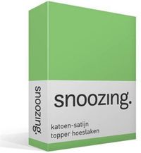 Snoozing Katoen-satijn Topper Hoeslaken - 150x200 cm - Rood