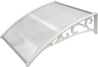 Bolt Edge Happiq Deur- en Raam Regenhoes - Deurluifel - Overkapping - Moderne Polycarbonaat Zonnescherm en Deurluifel voor Voordeur en Buitenterras - 120x75cm Wit