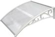 Bolt Edge Happiq Deur- en Raam Regenhoes - Deurluifel - Overkapping - Moderne Polycarbonaat Zonnescherm en Deurluifel voor Voordeur en Buitenterras - 120x75cm Wit