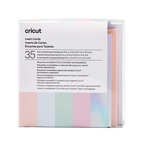 CRICUT Insert Princess | 12.1cm x 12.1cm Maat S40 | 35-Pack | voor gebruik Card Mat, Zilver