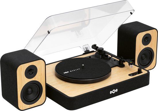 House of Marley Revolution Bluetooth Platenspeler met speakers - Zwart/Bruin