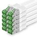 1aTTack.de 0,5 m Cat.7 netwerkkabel 10 stuks Cat7 patchkabel LAN-kabel Ethernet RJ45 10 Gbit/s wit