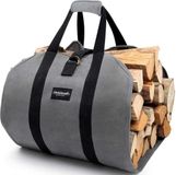 OEM Wan GmbH Grote Capaciteit Canvas Log Draagtas - Waterbestendig - 99x457cm - Gewaxt Canvas - Brandhout Draagtas - Haard Brandhout - Binnen Buiten Brandhout Drager met Handgrepen