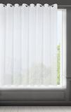 Gordijn doorzichtig transparant effen met verticale regenstructuur met oogjes oogjesgordijn - 1 st. Eenvoudig doorschijnend licht modern chic klassiek woonkamer slaapkamer kinderkamer keuken