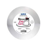 PME Mirror Cake Card, Round, Silver 15.2 cm, Pack of 3
