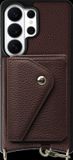 AVY Leren Hoesje Geschikt voor Samsung Galaxy S26 Ultra | Met Magnetische Kaarthouder | Compatibel met MagSafe | Leather Case met Wallet | Chocolate