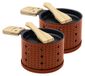 Merkloos Boska Raclette met kaarsen 2 stuks houten spatel blauw
