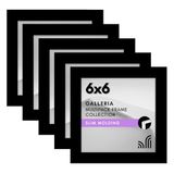 Americanflat fotolijst 5-pack 15 x 15 cm - dunne lijst - zwart