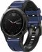 By Qubix - Geschikt voor Garmin bandje - 22mm Quickfit - leer + siliconen bandje - Blauw