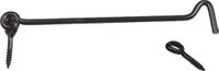 Amig windhaak / windhaken - staal - zwart - L20 cm - D6 mm - met schroefoog