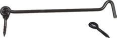 Amig windhaak / windhaken - staal - zwart - L20 cm - D6 mm - met schroefoog