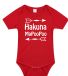 Bellatio Decorations Baby rompertje - hakuna mapoopoo - rood - kraam cadeau - babyshower 80