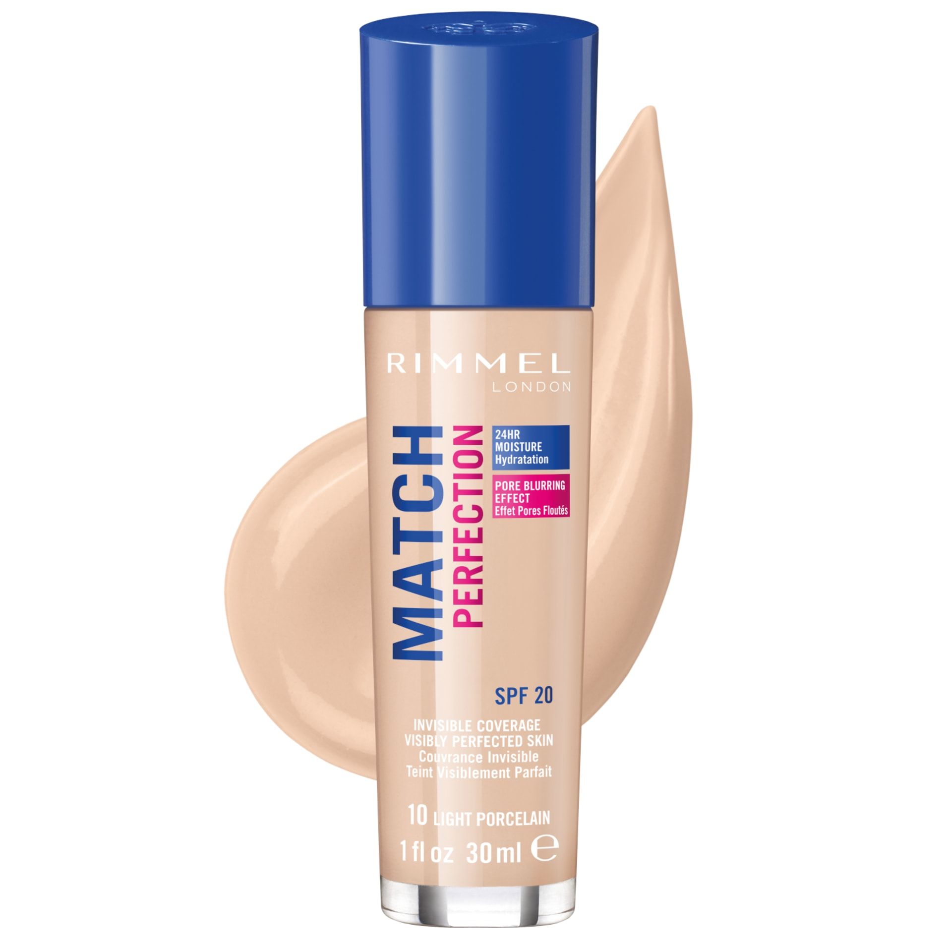 Rimmel Match Perfection Foundation - 010 Light Porcelain - 30ml