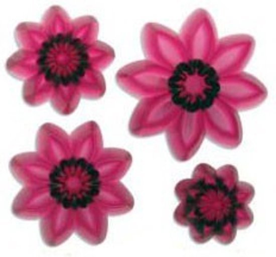 JEM Pointed 8 Petal Daisy set/4