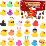 Merkloos / Sans marque CoolCurl oCreon Adventskalender 2024 - 24 Rubberen Eenden
