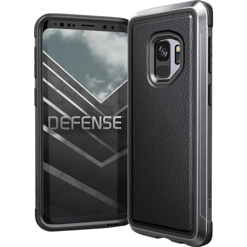 X-Doria Defense Lux Leder Samsung Galaxy S9 Back Cover Zwart