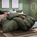 Microvezel beddengoed set, groen, 135 x 200 cm