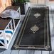 Safavieh Courtyard Collection Geometrisch tapijt, zwart en crème, 69 x 201 cm