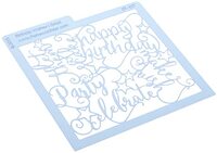 Rebecca Baer Stencil - Verjaardag Wensen - 2.25 x 17.87 x 24.86 cm