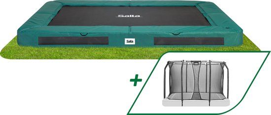 Salta Premium Ground Inground Trampoline - 305 x 214 cm - Green