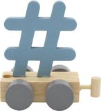 Charl's Toys Lettertrein hashtag blauw