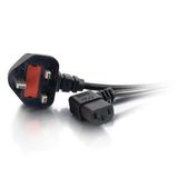 C2G 5 Meter 18 AWG 90 graden voedingskabel (IEC320C13R naar BS1363) Rechthoekige ketelkabel, zwart