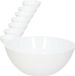 Plasticforte Serveerschaal/saladeschaal - 12x - D20 x H8 cm - kunststof - wit