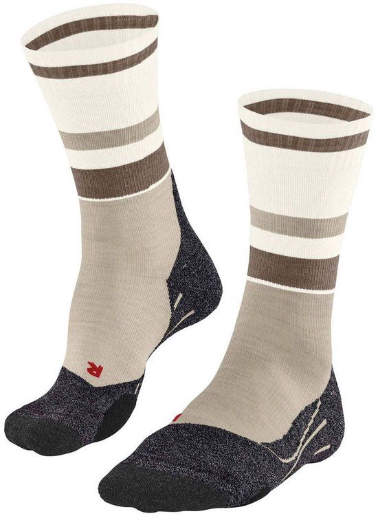 FALKE TK2 Explore Compressie Trekking Sokken Dames Beige Melange 41/42
