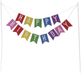 Dekora Taarttopper voor verjaardag met kleurrijke vlaggetjesslinger - Happy Birthday