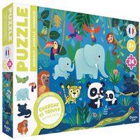 Auzou Icecat Puzzle cherche et trouve des tout-petits - les animaux