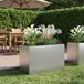 Maison Exclusive - Jardinière en acier inoxydable argentée, dimensions : 80 x 30 x 50 cm