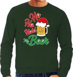 Bellatio Decorations Shoppartners Bv Grote maten Ho ho hold my beer foute Kerst sweater / Kerst trui groen voor heren - Kerstkleding / Christmas outfit XXXXL