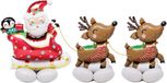 Amscan Airloonz - Père Noël et Renne 251 x 129 cm - Ballon aluminium - Noël
