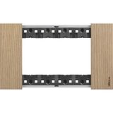 BTicino Living Now Placca 4 modules van hout, eiken - 8005543622247
