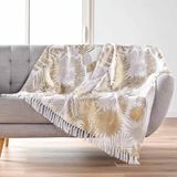 Douceur d'intérieur Melisse Plaid met franjes (125 x 150 cm) katoen/polyester bedrukt