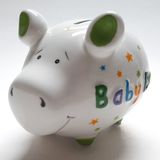 Merkloos / Sans marque Spaarvarken Company Spaarpot Baby Boy 12,5 x 9 x 9 cm